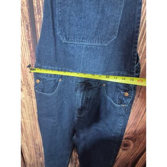ASOS Overalls Womens Size 8 Denim Jean Bib Slim Leg Button Side - Picture 7 of 10